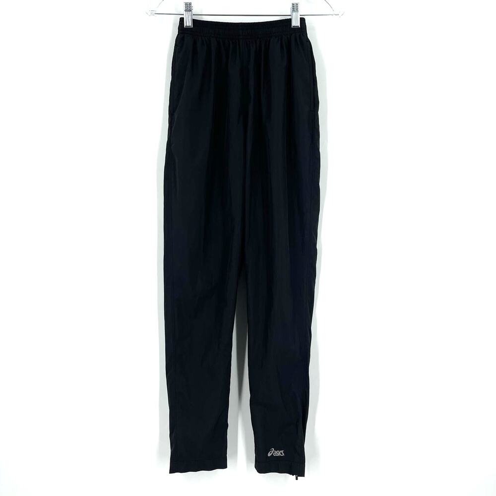 Asics Nylon Gym Pants Black Small‎ High Rise